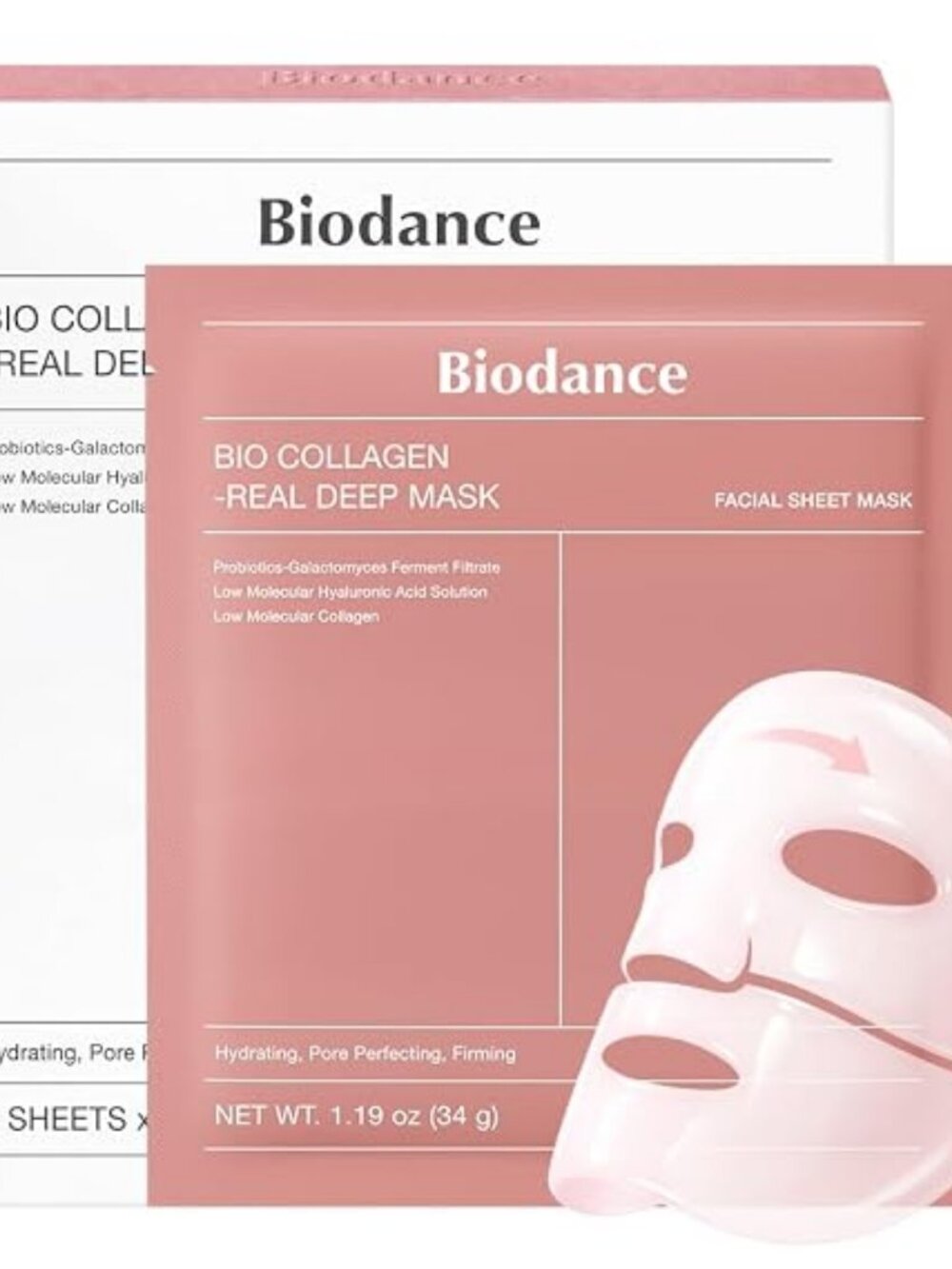 BIODANCE Bio-Collagen Real Deep Mask, Hydrating Overnight Hydrogel Face Mask, Po